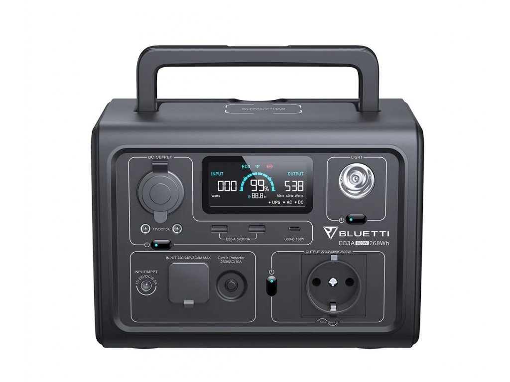 Set bateriový generátor BLUETTI EB3A a solární panel Viking LVP80
