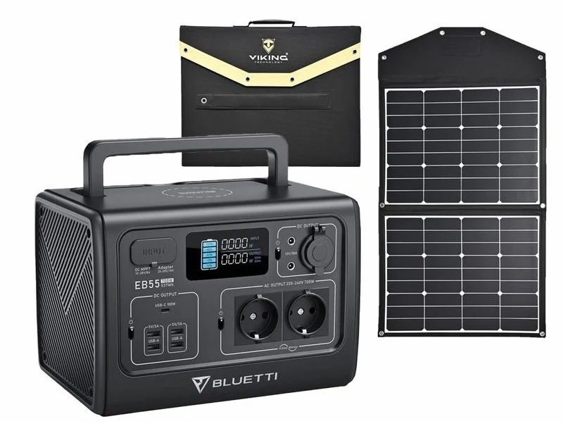 Set bateriový generátor BLUETTI EB55 a solární panel Viking L120