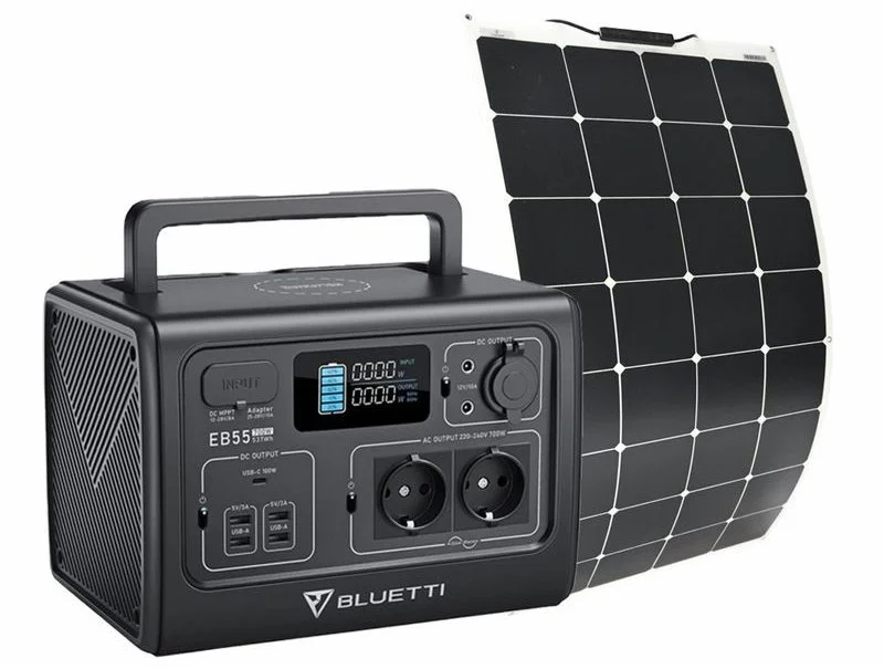 Set bateriový generátor BLUETTI EB55 a solární panel Viking LE120