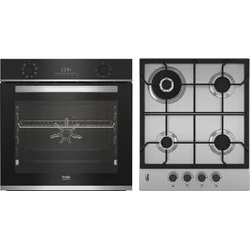 Set vstavanej rúry Beko BBIM13300XD a vstavanej plynovej varnej dosky Beko HIBW64125SX