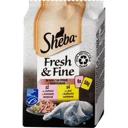 Sheba Fresh&Fine kuře a losos 6x50g