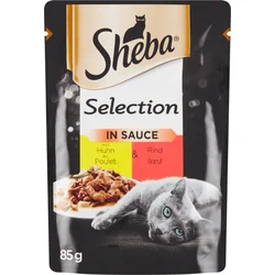 Sheba Selection s kuřecím a hovězím ve šťávě 85g