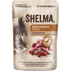 SHELMA Kačica s brusnicami v omáčke, vrecko 85 g