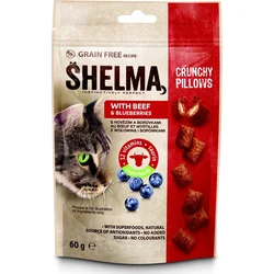SHELMA polštářky s hovězím a borůvkami GF 60 g, 4ks