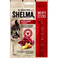 SHELMA Sticks s hovězím a zázvorem GF 15 g
