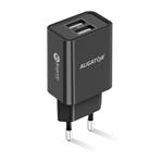 Sieťová nabíjačka ALIGATOR MicroUSB 2xUSB 2,4A, smart IC, čierna