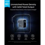 Sieťová nabíjačka Anker Prime 160 W, 3xUSB-C strieborná