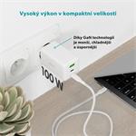 Sieťová rýchlonabíjačka Epico UltraBoost GaN 100 W EA100 - biela