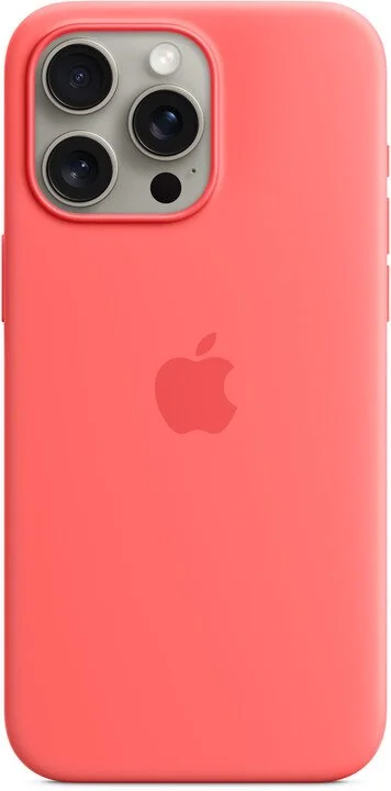 Silikónové puzdro Apple iPhone 15 Pro Max s MagSafe - Guava