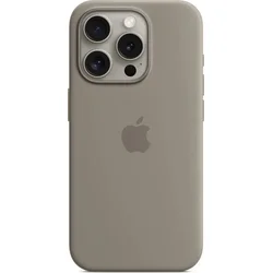 Silikónové puzdro Apple iPhone 15 Pro s MagSafe - Hlinené