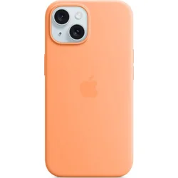 Silikónové puzdro Apple iPhone 15 s MagSafe - Oranžový sorbet