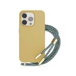 Silikónové puzdro EPICO so šnúrkou pre iPhone 14 Plus (6,7") – piesková farba
