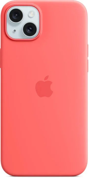 Silikónové puzdro na Apple iPhone 15 Plus s MagSafe - Guava