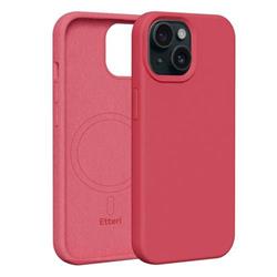 Silikónové TPU puzdro Etteri Mag pre iPhone 15 malinové