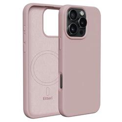 Silikónové TPU puzdro Etteri Mag pre iPhone 16 Pro svetlo ružové