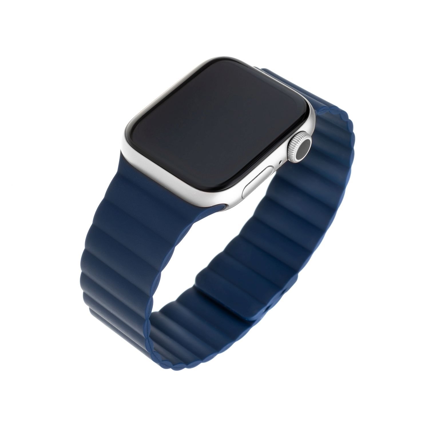 Silikónový remienok FIXED Magnetic Strap s magnetickým zapínaním pre Apple Watch 38 mm/40 mm, modrý FIXMST-436-BL