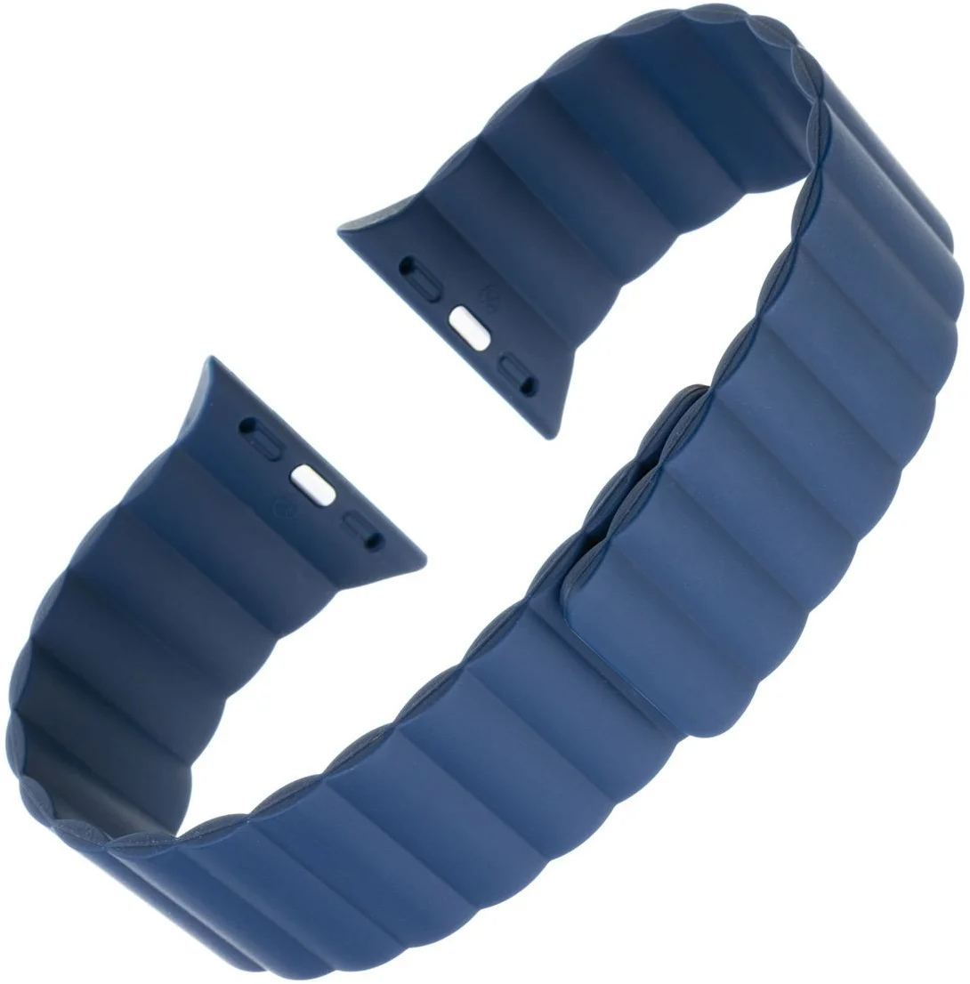 Silikónový remienok FIXED Magnetic Strap s magnetickým zapínaním pre Apple Watch 38 mm/40 mm, modrý FIXMST-436-BL