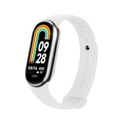 Silikónový remienok FIXED pre Xiaomi Mi Band 8/Smart Band 9, biely
