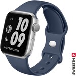 Silikónový remienok Swissten pre Apple Watch 42/44/45/49 mm, modrý