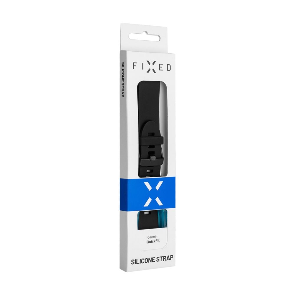 Silikonový řemínek FIXED Silicone Strap pro Garmin QuickFit 20mm, modrý
