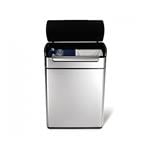 Simplehuman Dotykový odpadkový koš na tříděný odpad 48 l (24/24), hranatý, matná ocel