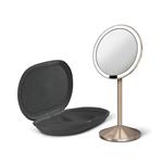 Simplehuman Kosmetické zrcátko Sensor Tru-lux LED osvětlení, 10x zvětšení, AKU ROSE GOLD