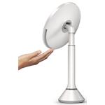Simplehuman Kozmetické zrkadlo Sensor Touch, DUAL LED osvetlenie, 5x, dobíjateľné, biela oceľ