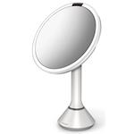 Simplehuman Kozmetické zrkadlo Sensor Touch, DUAL LED osvetlenie, 5x, dobíjateľné, biela oceľ