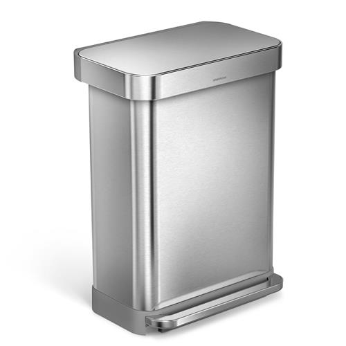 Simplehuman Pedal bin 55 l, matná oceľ, FPP, vrecko na tašku
