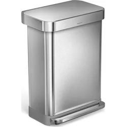 Simplehuman Pedal bin 55 l, matná oceľ, FPP, vrecko na tašku