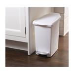 Simplehuman Pedálový odpadkový kôš 10 l, úzky, biely plast