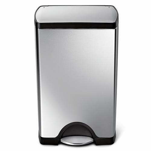 Simplehuman Pedálový odpadkový kôš 38 L, obdĺžnikový, matná oceľ