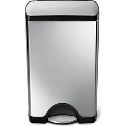 Simplehuman Pedálový odpadkový kôš 38 L, obdĺžnikový, matná oceľ