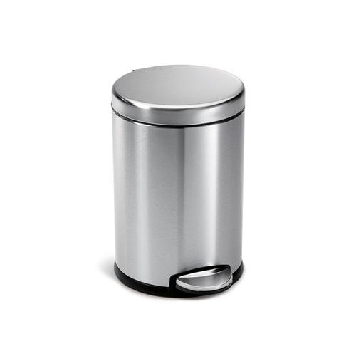 Simplehuman Pedálový odpadkový koš 4,5 l, kulatý, matná ocel, FPP