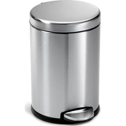 Simplehuman Pedálový odpadkový kôš 4,5 l, okrúhly, matná oceľ, FPP