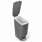 Simplehuman Pedálový odpadkový kôš 40 l, úzky, sivý plast