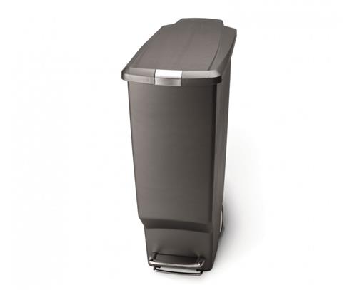Simplehuman Pedálový odpadkový kôš 40 l, úzky, sivý plast