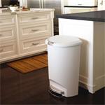 Simplehuman Pedálový odpadkový kôš 50 l, polkruhový, plastový, biely