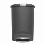 Simplehuman Pedálový odpadkový kôš 50 l, polkruhový, plastový, sivý