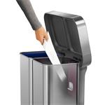 Simplehuman Pedálový odpadkový koš na tříděný odpad 58 l (34/24), kartáčovaná ocel