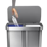 Simplehuman Pedálový odpadkový koš na tříděný odpad 58 l (34/24), kartáčovaná ocel