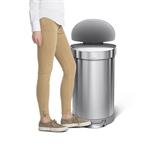 Simplehuman Simplehuman Pedálový odpadkový kôš 45 l, polkruhový, matná oceľ