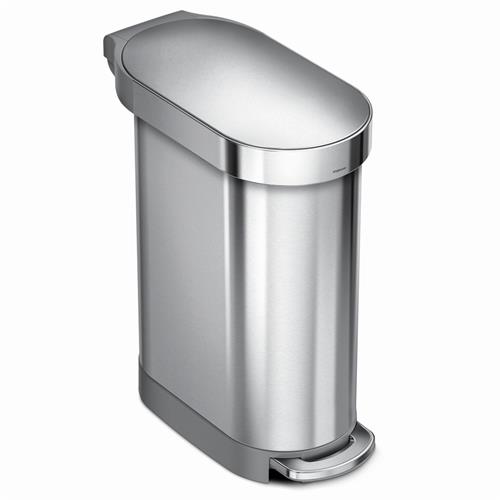 Simplehuman Úzký pedálový odpadkový koš Slim 45 l, kartáčovaná nerez ocel