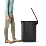 Simplehuman Úzký pedálový odpadkový koš Slim 45 l, matná černá ocel