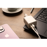 Síťová nabíječka FIXED Mini s USB-C a USB výstupem, podpora PD, 45W, bílá