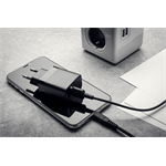Síťová nabíječka FIXED s 2xUSB výstupem, 17W Smart Rapid Charge, černá