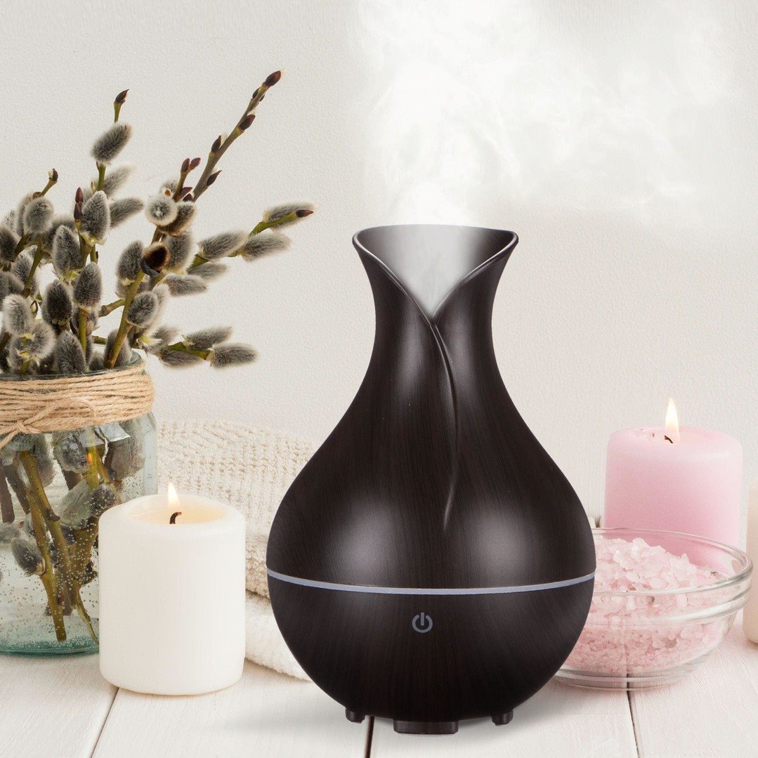 SIXTOL Aroma difúzer Bloom tmavé drevo 200ml SX4034