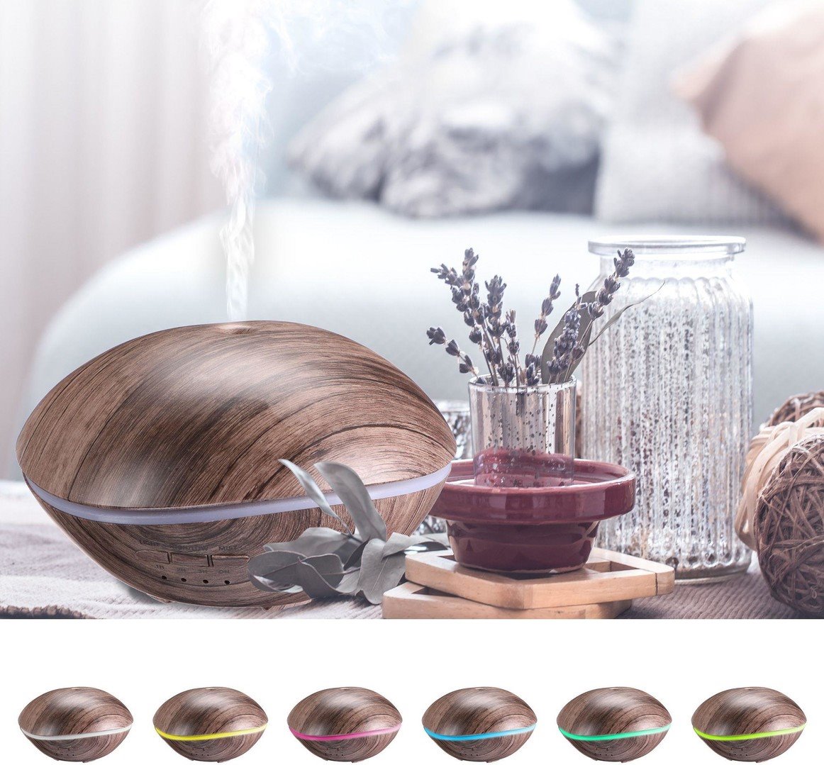 SIXTOL Aroma difuzer Stone šedé dřevo 500ml