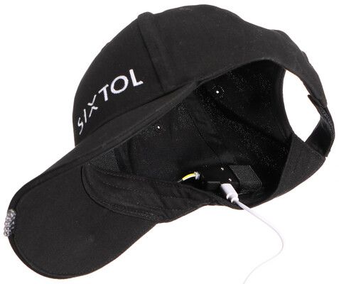 Sixtol Kšiltovka s LED světlem B-CAP 25lm, nabíjecí, USB, univerzální velikost, černá
