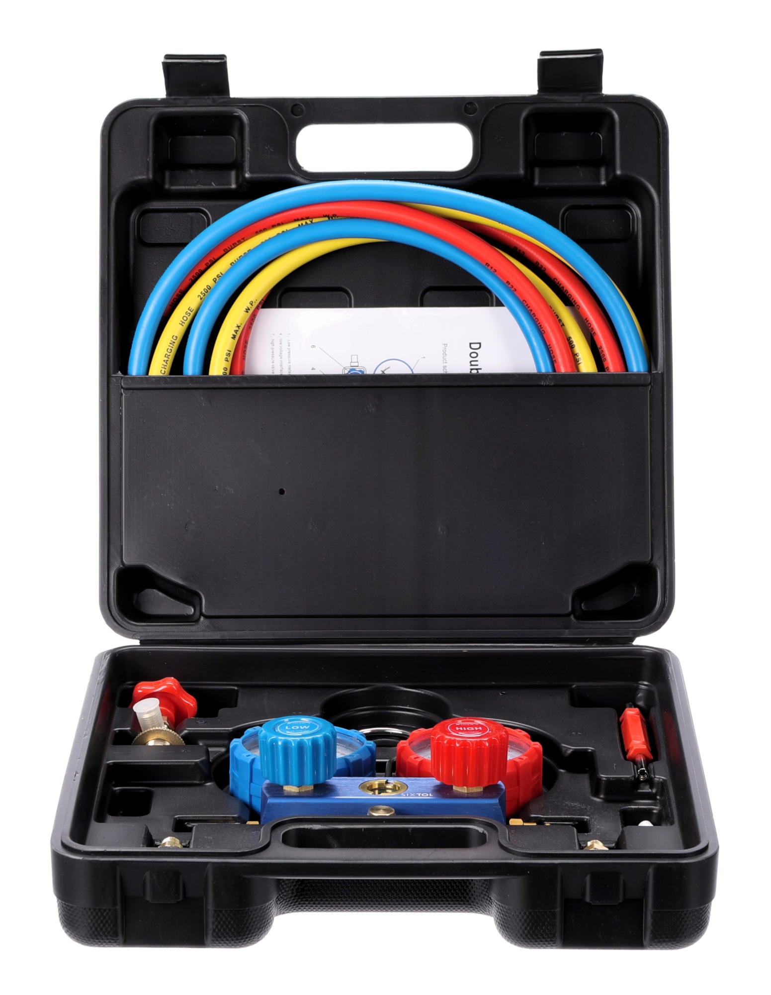 SIXTOL Sada na měření tlaku a těsnosti autoklimatizace MECHANIC AC TESTER 1